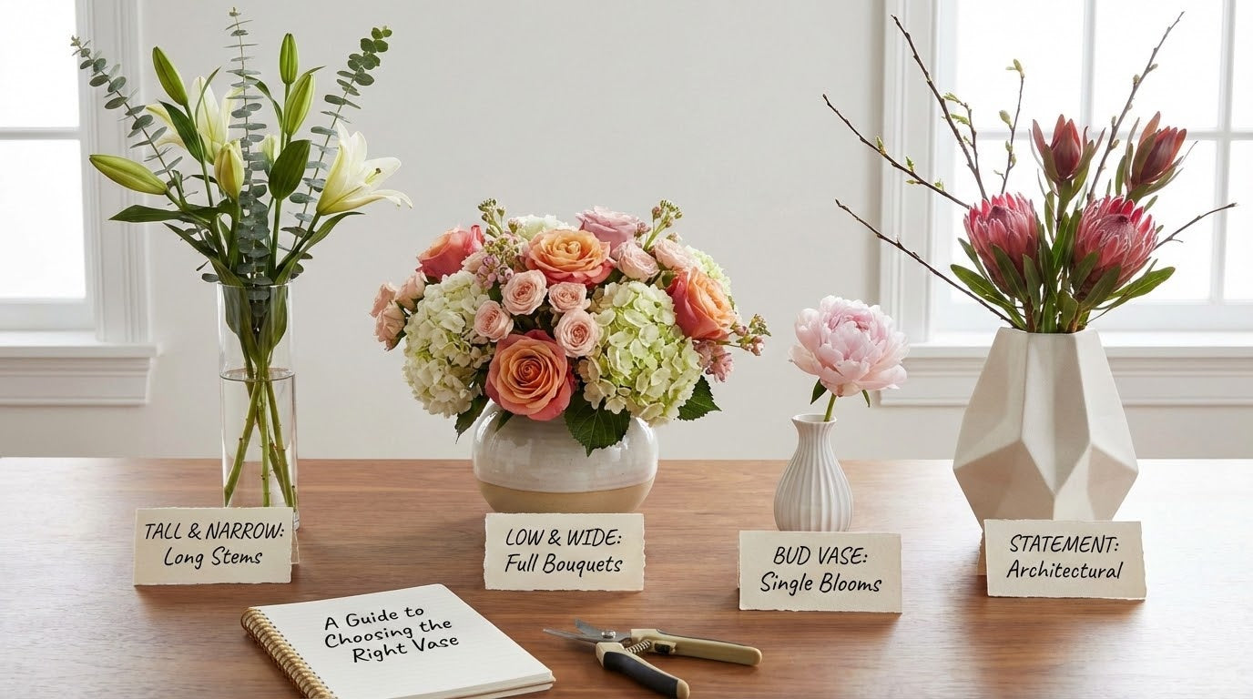 A Guide to Choosing the Right Vase: Matching Shapes and Sizes to Your Floral Arrangements