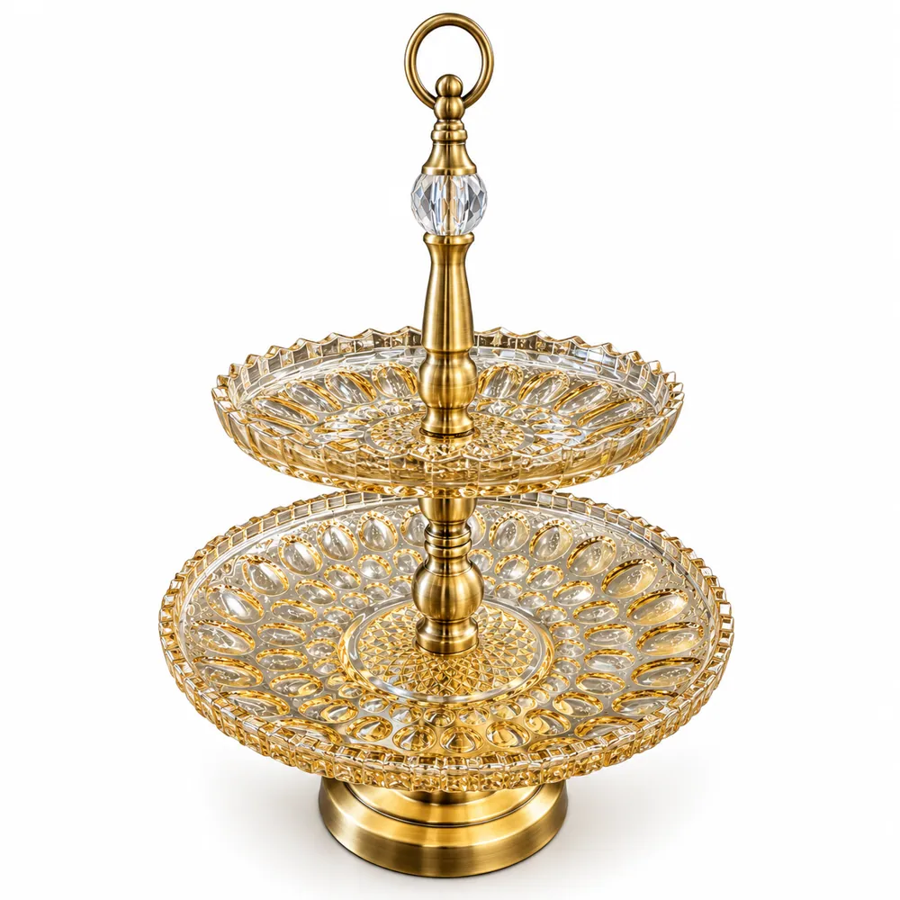 Glass Fruit Stand C14H-02 — Glass Decor by Kasha Interior
