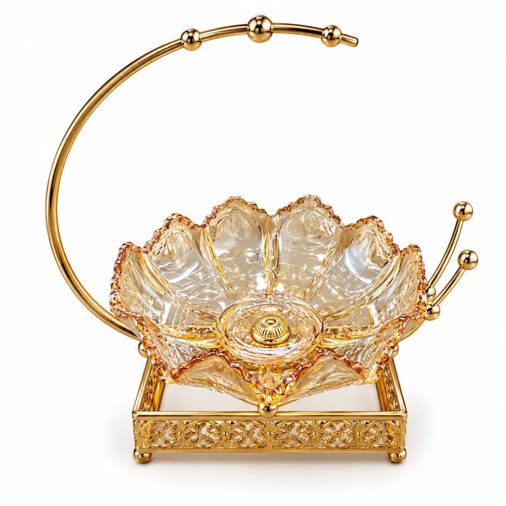 Glass Fruit Stand C14H-13 — Glass Decor by Kasha Interior
