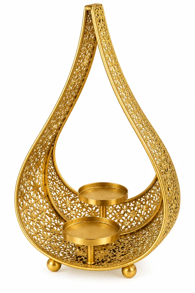 Metal Candle Holder C14H-136 — Candle Holders by Kasha Interior