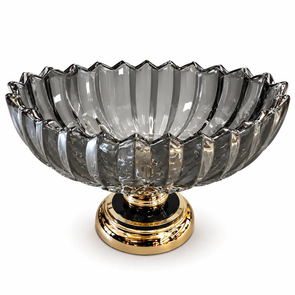 Glass Fruit Stand C14H-18 — Glass Decor by Kasha Interior