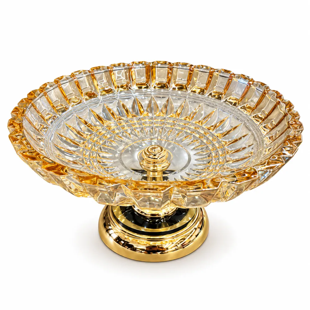 Glass Fruit Stand C14H-21 — Glass Decor by Kasha Interior