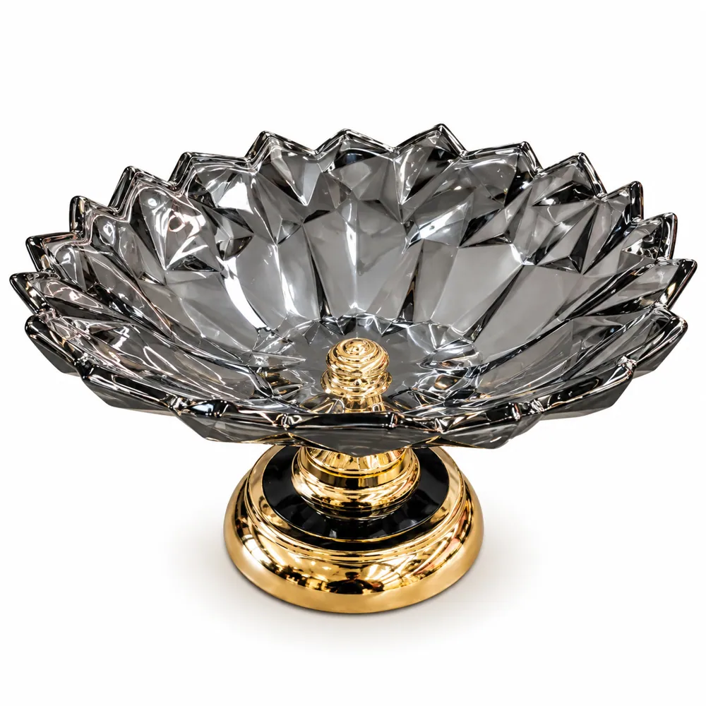 Glass Fruit Stand C14H-22 — Glass Decor by Kasha Interior