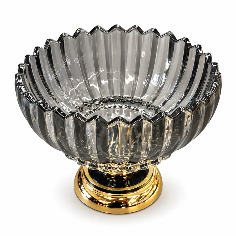 Glass Fruit Stand C14H-25 — Glass Decor by Kasha Interior